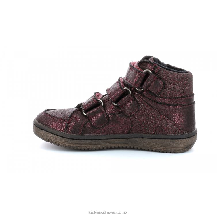 Kickers Kids Lohan Bright Burgundy NPZDR948