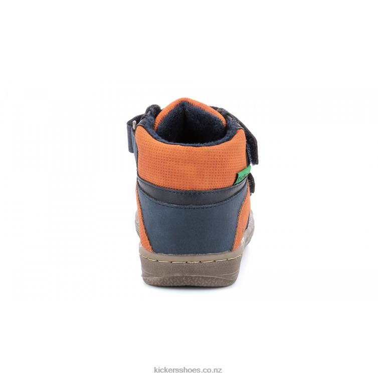 Kickers Kids Lohan Navy Orange NPZDR953