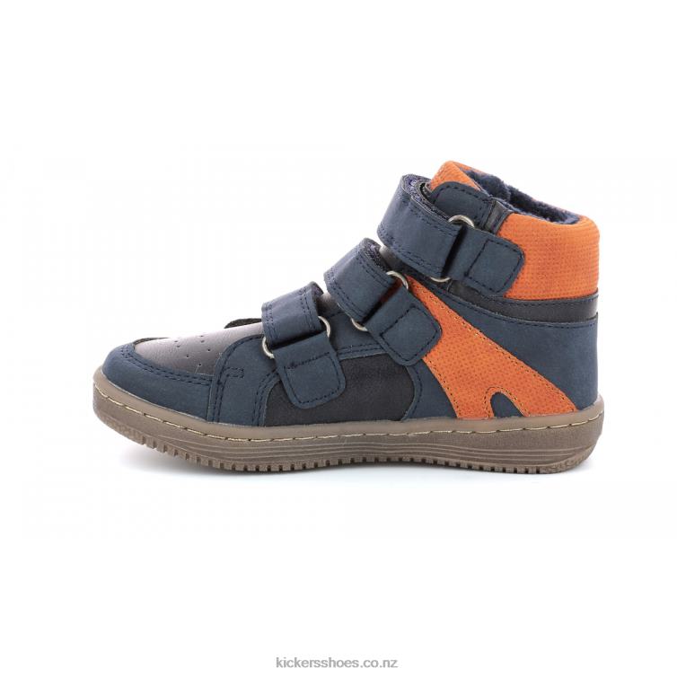 Kickers Kids Lohan Navy Orange NPZDR953
