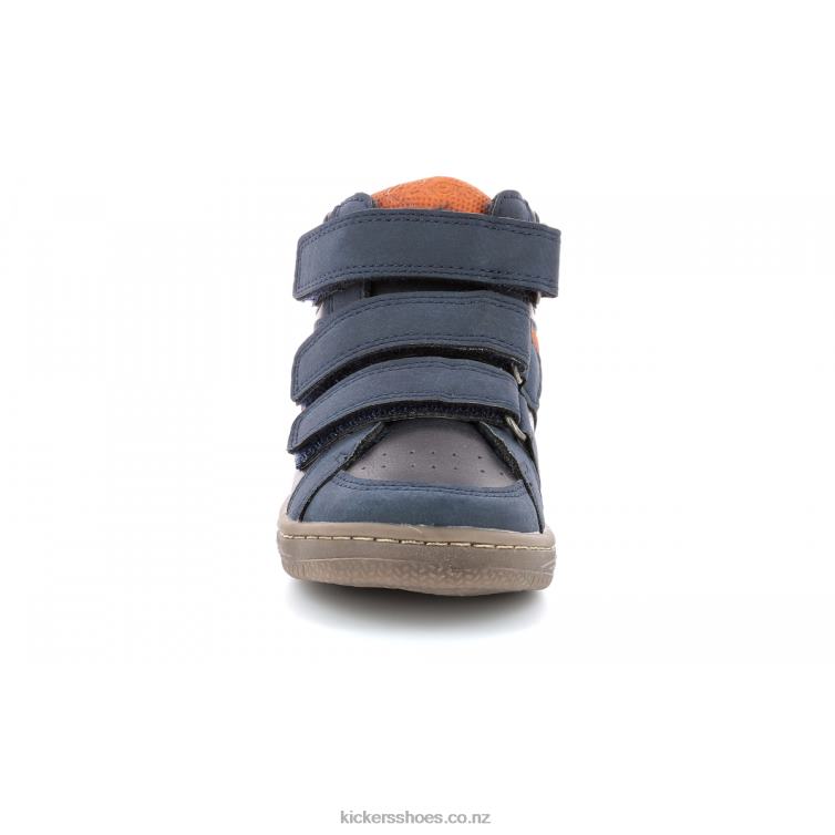 Kickers Kids Lohan Navy Orange NPZDR953