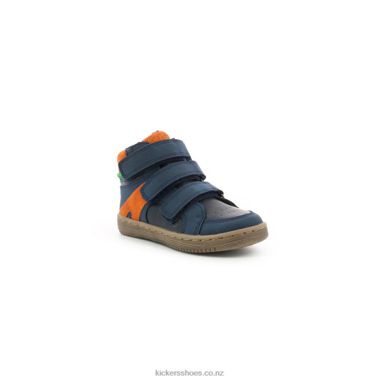 Kickers Kids Lohan Navy Orange NPZDR957