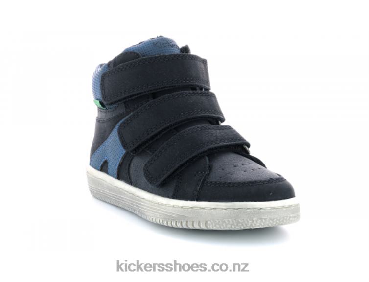Kickers Kids Lohan Shiny Black NPZDR955