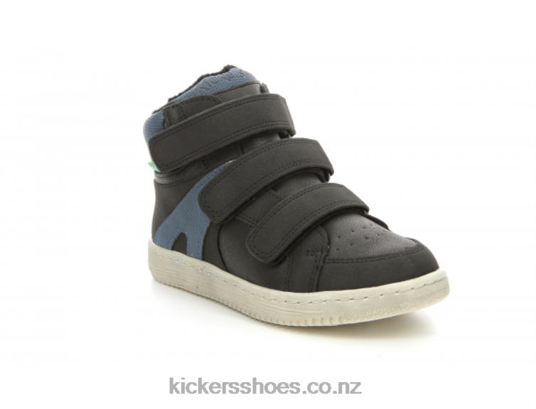 Kickers Kids Lohan Shiny Black NPZDR958