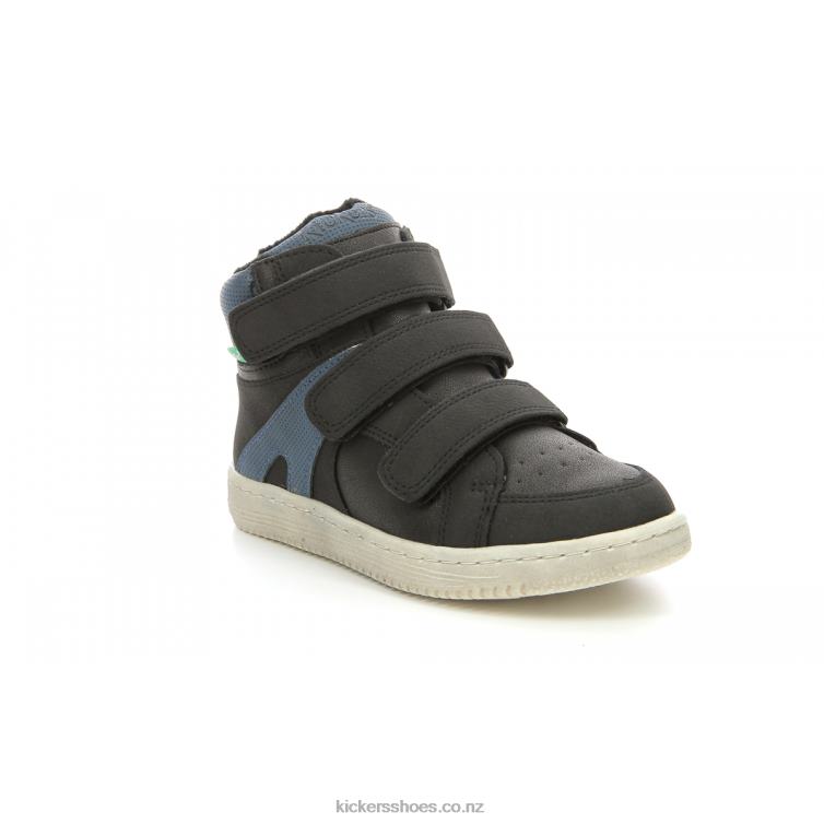 Kickers Kids Lohan Shiny Black NPZDR958