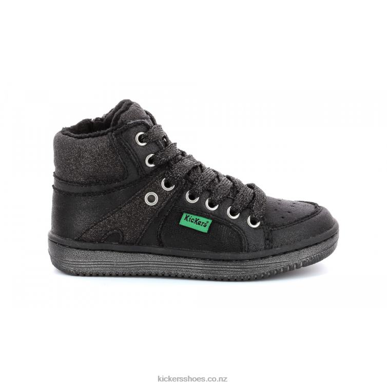 Kickers Kids Lowell Bright Black NPZDR959