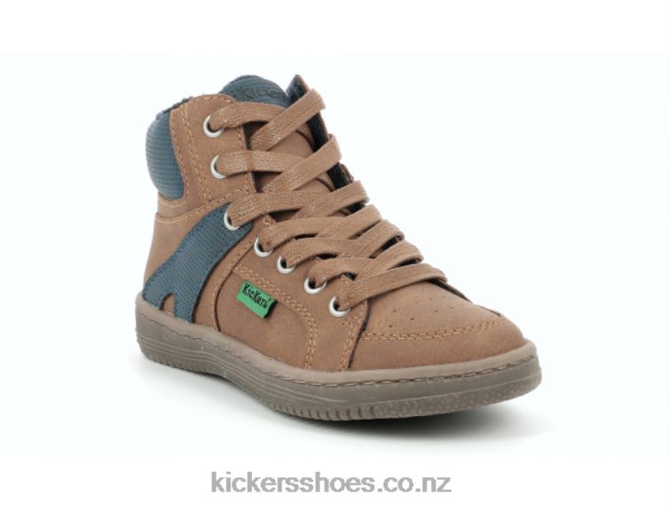 Kickers Kids Lowell Camel Blue NPZDR969