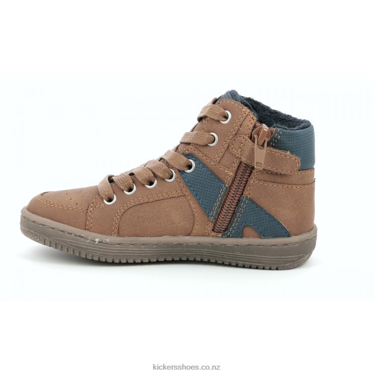 Kickers Kids Lowell Camel Blue NPZDR969