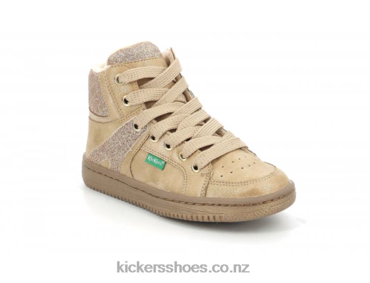 Kickers Kids Lowell Champagne NPZDR998