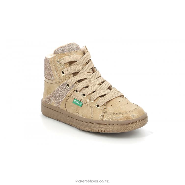 Kickers Kids Lowell Champagne NPZDR998