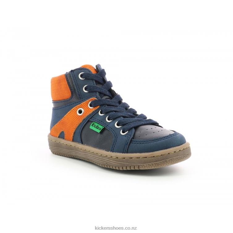 Kickers Kids Lowell Navy Orange NPZDR973