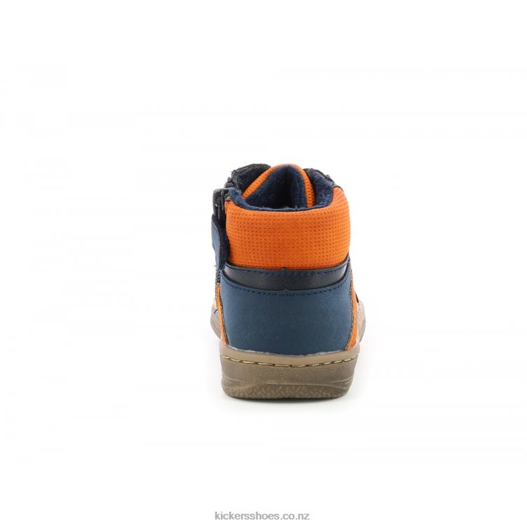 Kickers Kids Lowell Navy Orange NPZDR973
