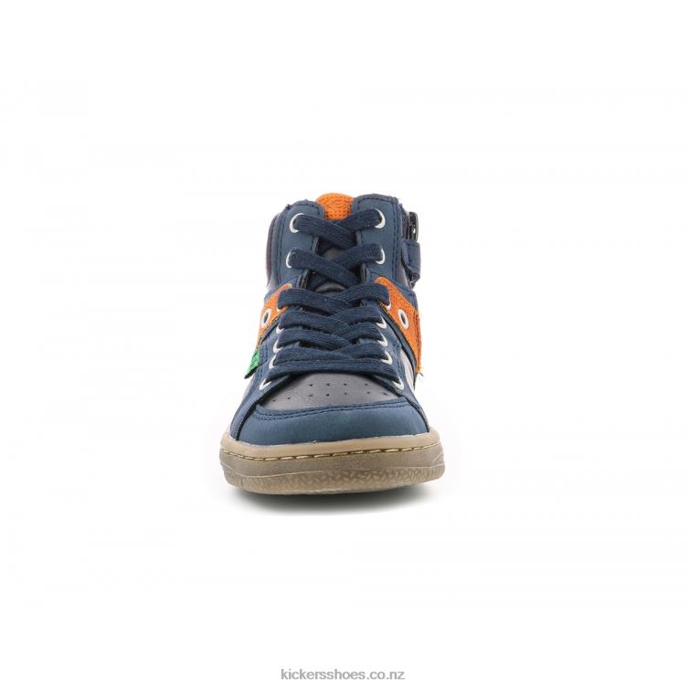 Kickers Kids Lowell Navy Orange NPZDR973