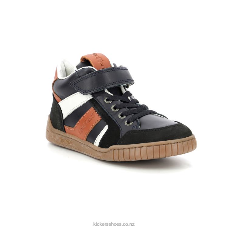 Kickers Kids Wincky Cdt Black Camel Navy NPZDR988