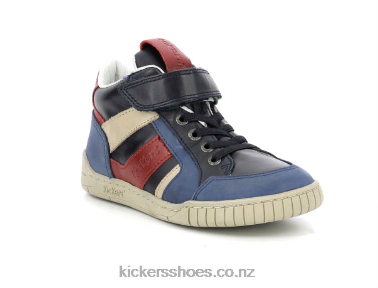 Kickers Kids Wincky Cdt Blue Red Navy NPZDR987