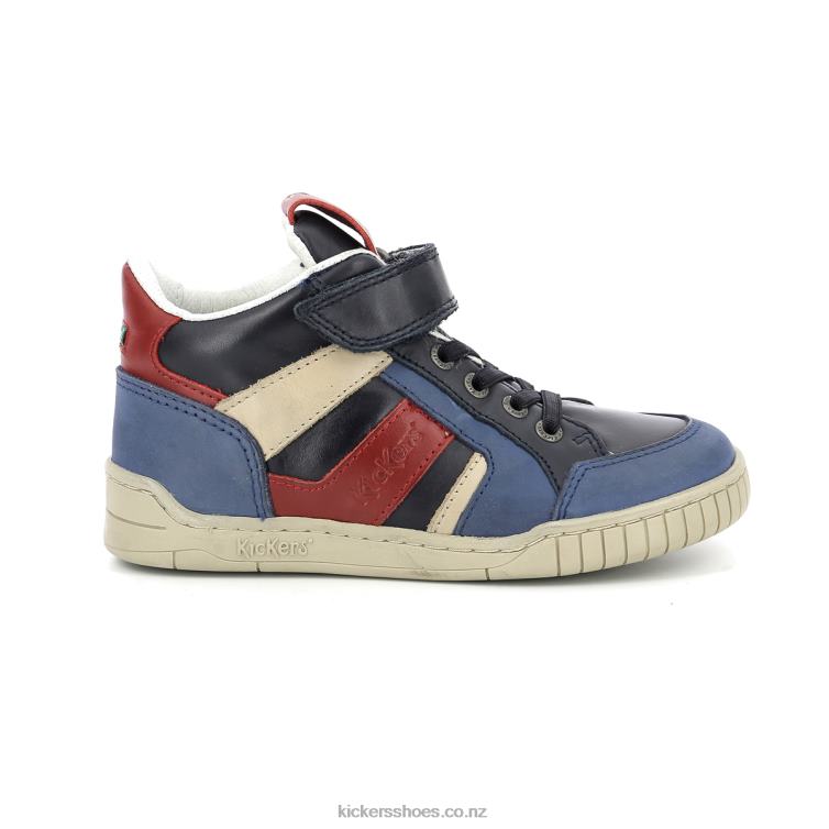 Kickers Kids Wincky Cdt Blue Red Navy NPZDR987