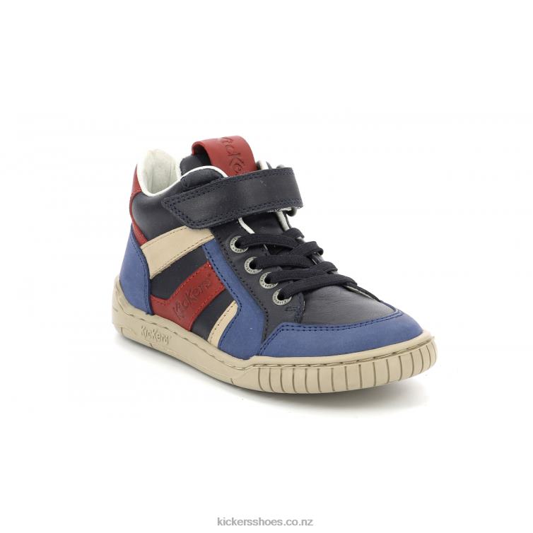 Kickers Kids Wincky Cdt Blue Red Navy NPZDR994