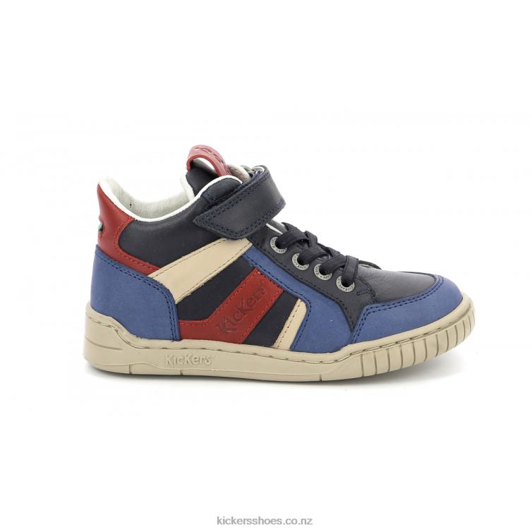 Kickers Kids Wincky Cdt Blue Red Navy NPZDR994