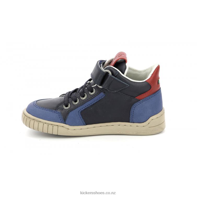 Kickers Kids Wincky Cdt Blue Red Navy NPZDR994