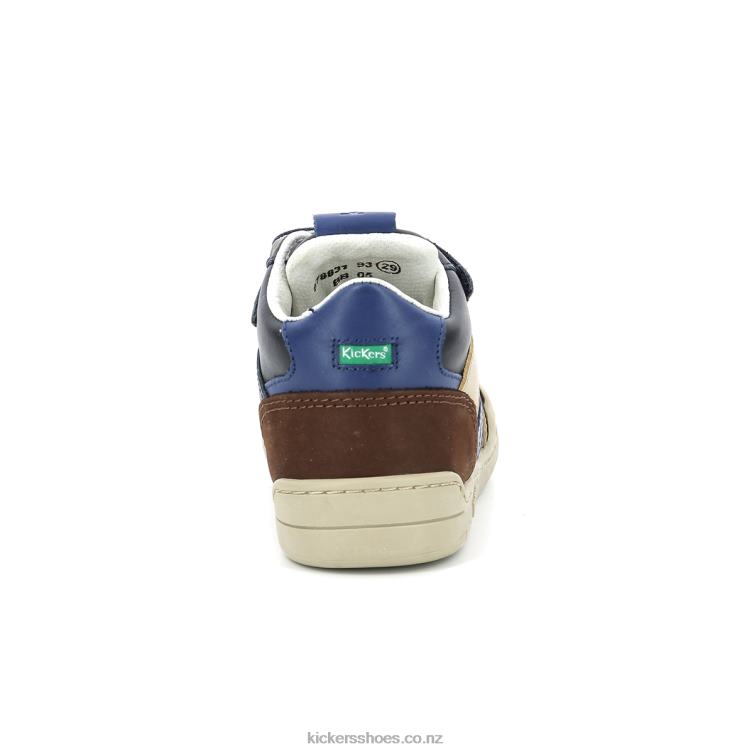 Kickers Kids Wincky Cdt Brown Blue Navy NPZDR985