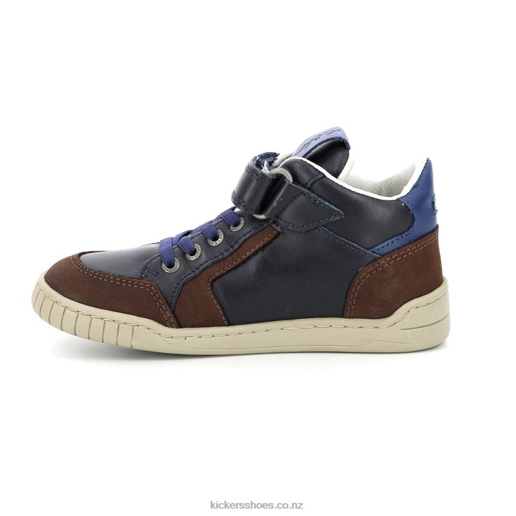 Kickers Kids Wincky Cdt Brown Blue Navy NPZDR985