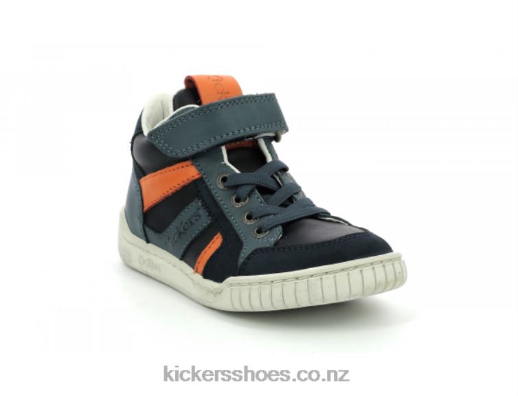 Kickers Kids Wincky Cdt Navy Grey Orange NPZDR938