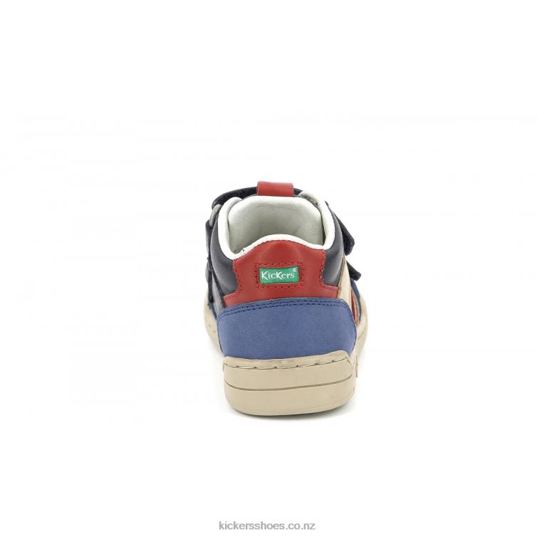 Kickers Kids Wincky Vel Blue Red Navy NPZDR1002