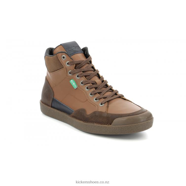 Kickers Men Kick Triparty Camel Cognac Navy NPZDR324