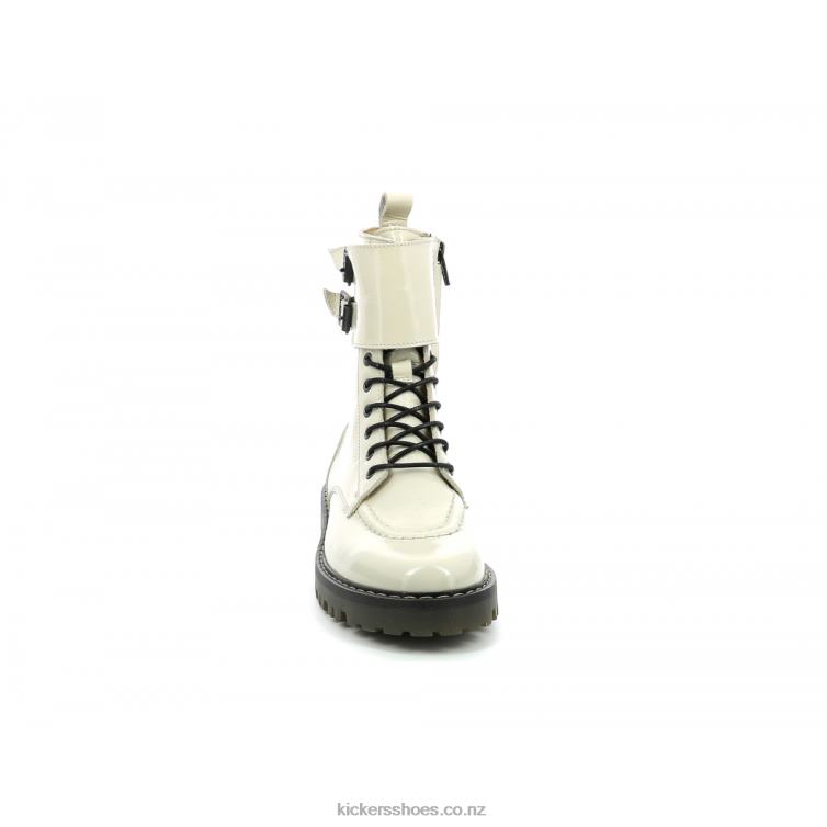 Kickers Women Deckranger Off White Patent NPZDR208