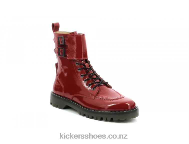 Kickers Women Deckranger Red Patent NPZDR209