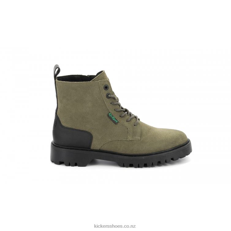 Kickers Women Kick Decklock Dark Green Olive NPZDR218