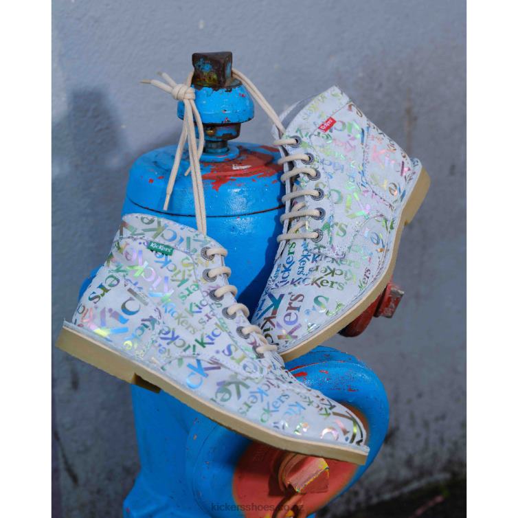 Kickers Women Kicklegend Light Blue Print Silver NPZDR190