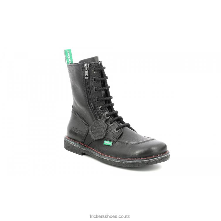 Kickers Women Meetickzip Flat Black NPZDR237