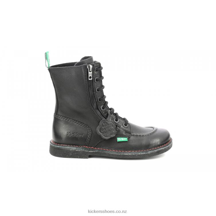 Kickers Women Meetickzip Flat Black NPZDR237