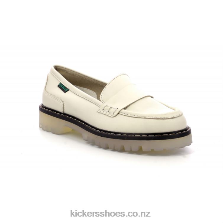 Kickers Women Deck Loafer Off White NPZDR154