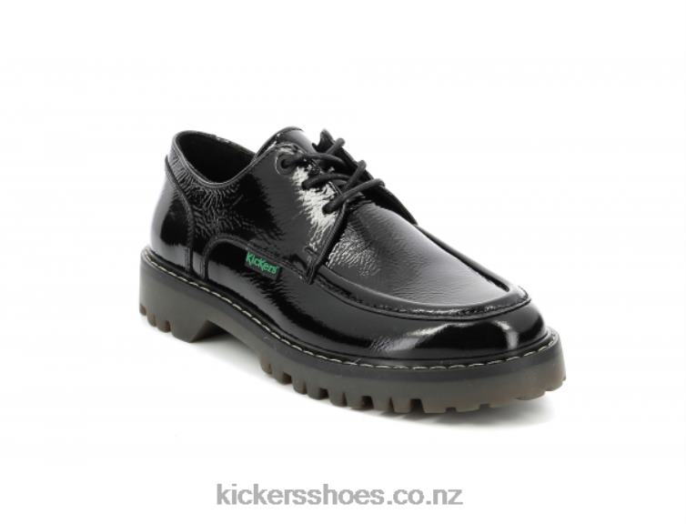 Kickers Women Kick Decklow Patent Black NPZDR146