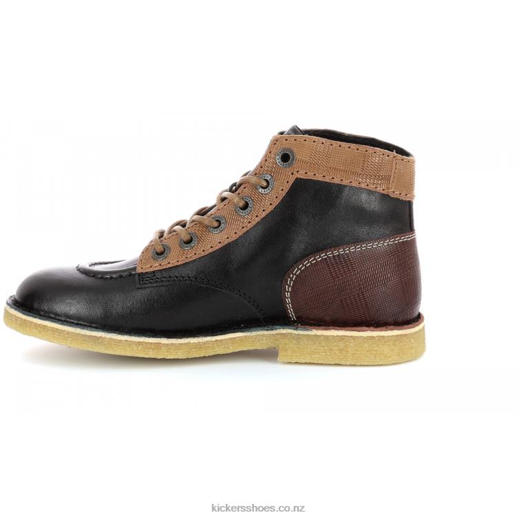 Kickers Women Kick Legend Black Camel Brown NPZDR277