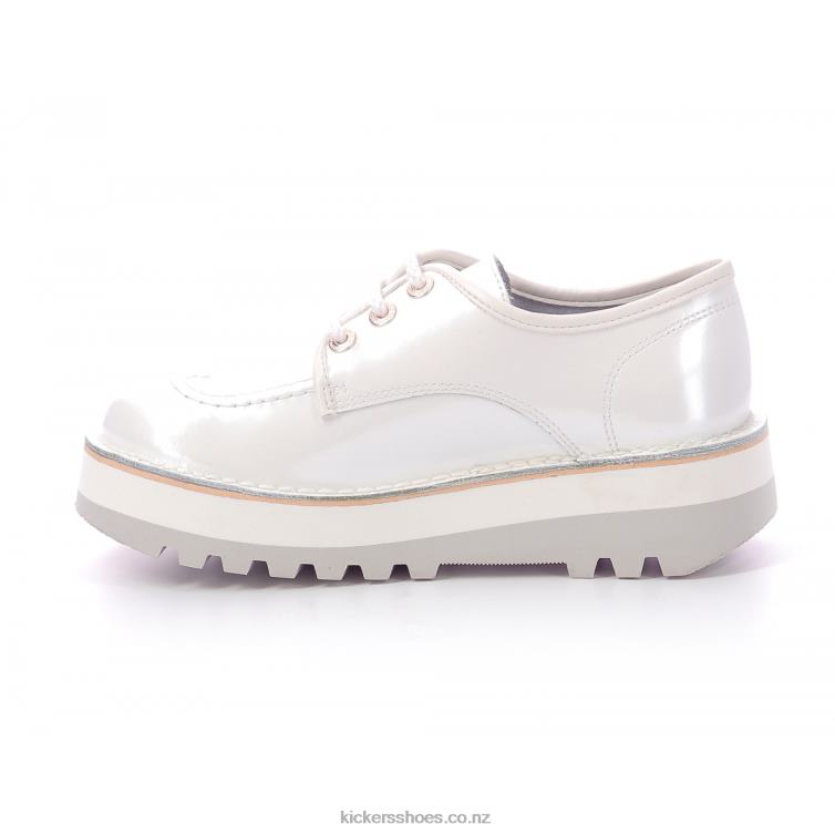 Kickers Women Kickougirl White Patent NPZDR256