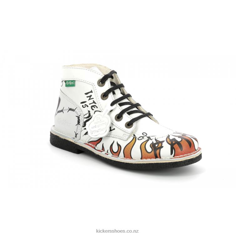 Kickers Women Legendiknew White Graffity NPZDR279