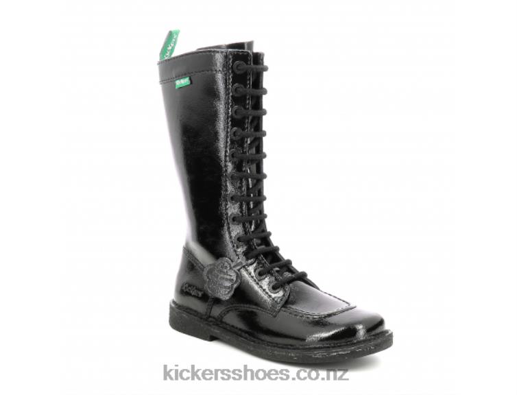 Kickers Women Meetkiknew Black Patent NPZDR291
