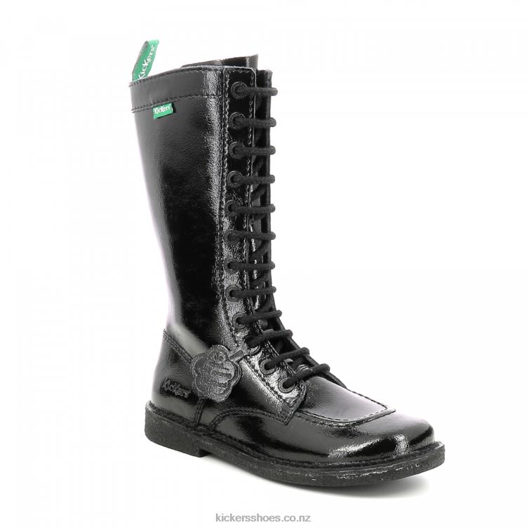 Kickers Women Meetkiknew Black Patent NPZDR291