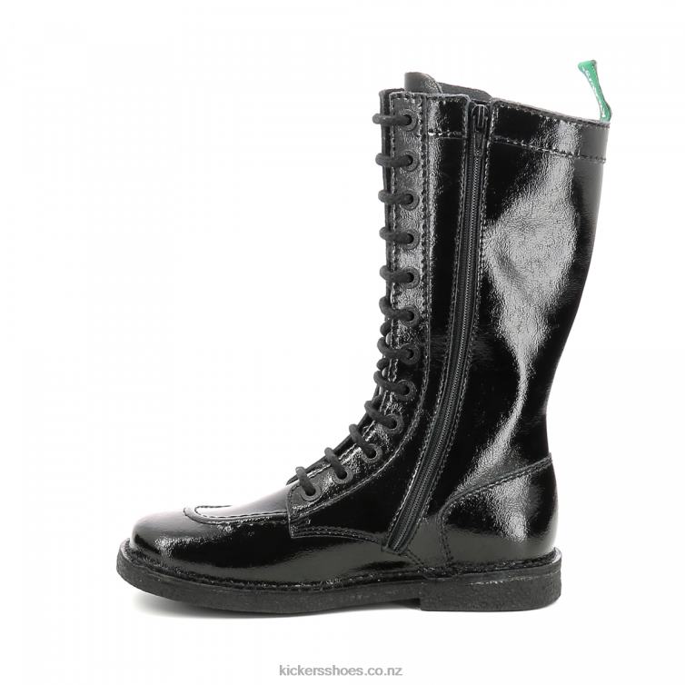 Kickers Women Meetkiknew Black Patent NPZDR291