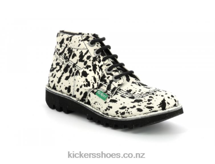 Kickers Women Neorallye Beige Black Spotted NPZDR281
