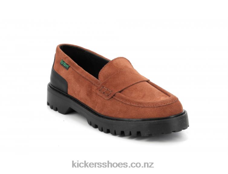 Kickers Women Deck Loafer Orange Rust NPZDR185
