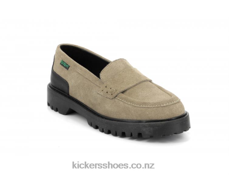 Kickers Women Deck Loafer Silver NPZDR184