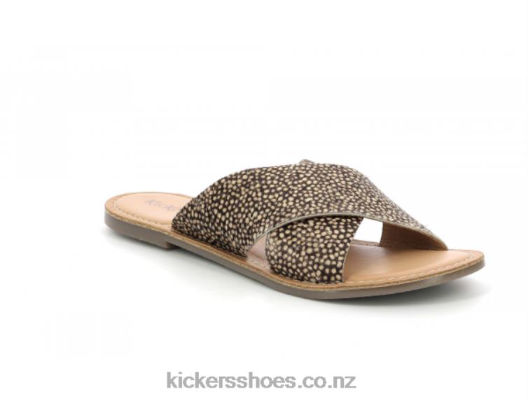 Kickers Women Diaz-2 Black Beige Spotted NPZDR36