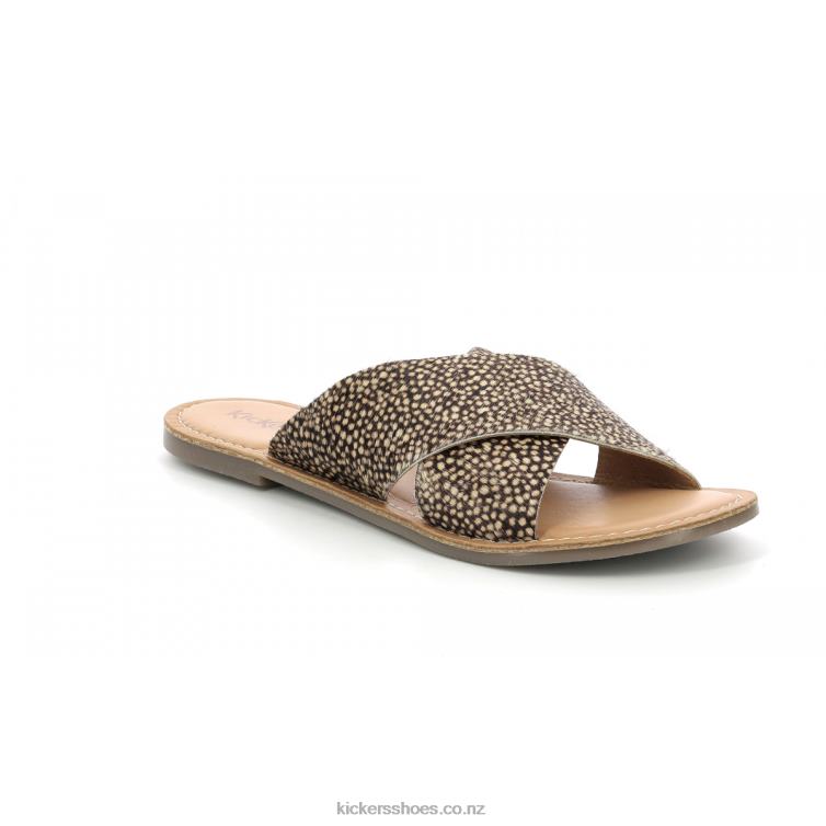 Kickers Women Diaz-2 Black Beige Spotted NPZDR36