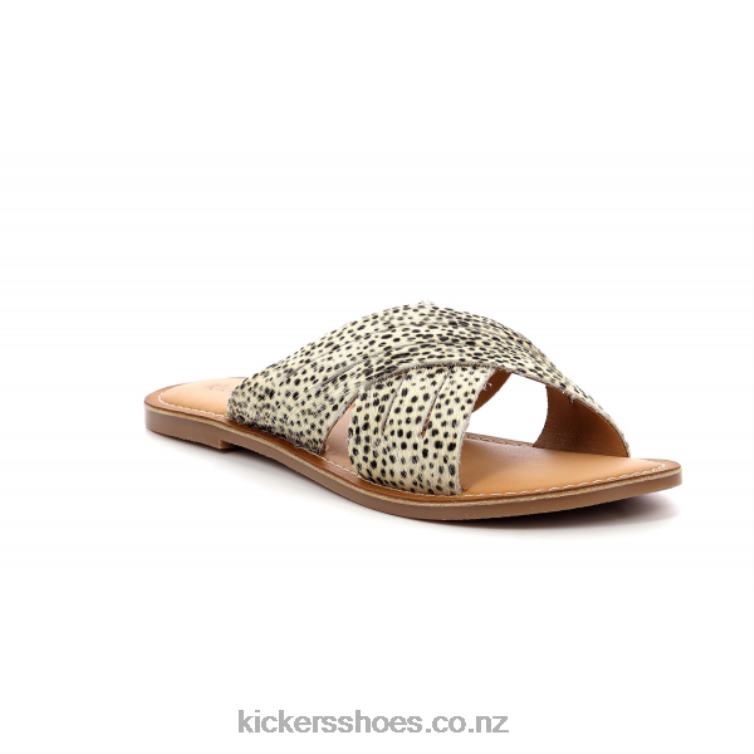 Kickers Women Kick Day White Brown Printing NPZDR84