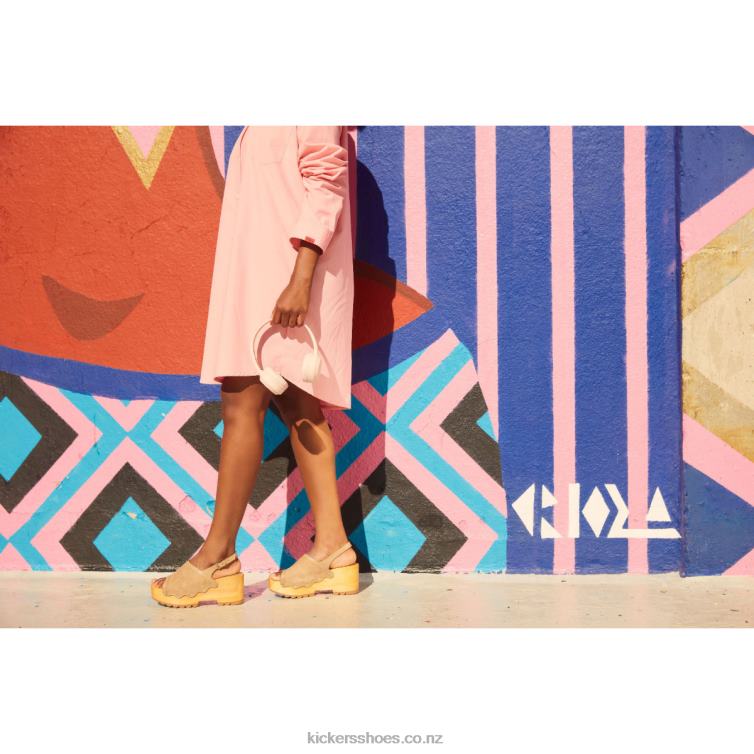 Kickers Women Kick Wedge Wood Light Beige NPZDR13