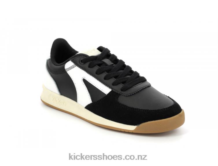 Kickers Women Kick Krack Black White NPZDR179