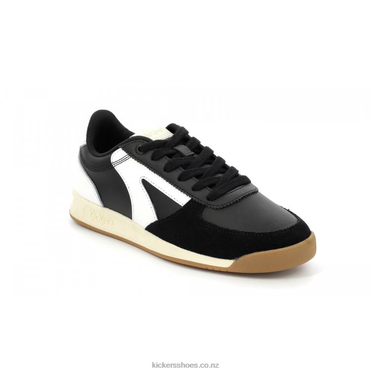 Kickers Women Kick Krack Black White NPZDR179